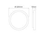 LED line PRIME Deckenleuchte ACTON 18W 2000lm 4000K IP54 rund – Bild 2