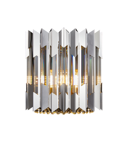 Wandleuchte RITZ CHROME Kristall 2xE14