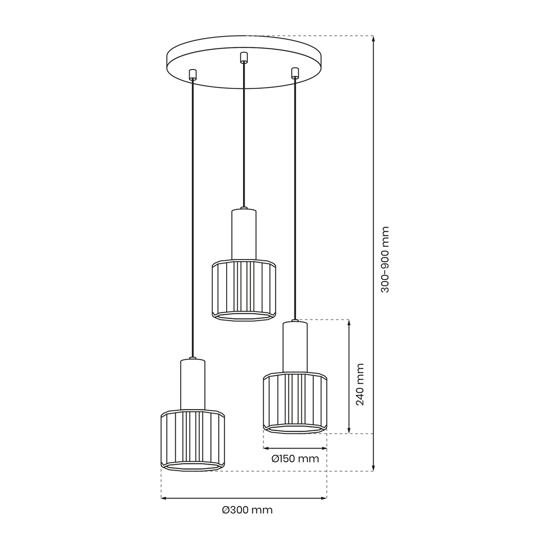 mlp8362$f Pendelleuchte Kristall 3xE27 – Bild 6