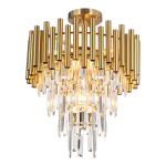 MADISON GOLD + KRISTALL Deckenleuchte 9xE14