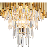 MADISON GOLD + KRISTALL Deckenleuchte 9xE14 – Bild 2