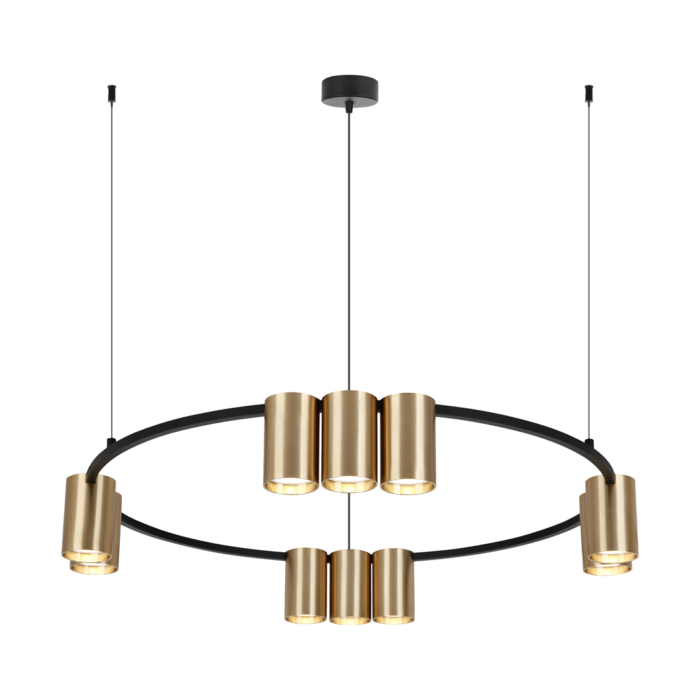 Royal Hängelampe - Deckenlampen (Kreis) GENESIS BLACK GOLD 10xGU10 – Bild 5