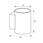 ADEL Dekorative runde Wandleuchte ∙ WL720 ∙ G9 ∙ schwarz + gold – Bild 3