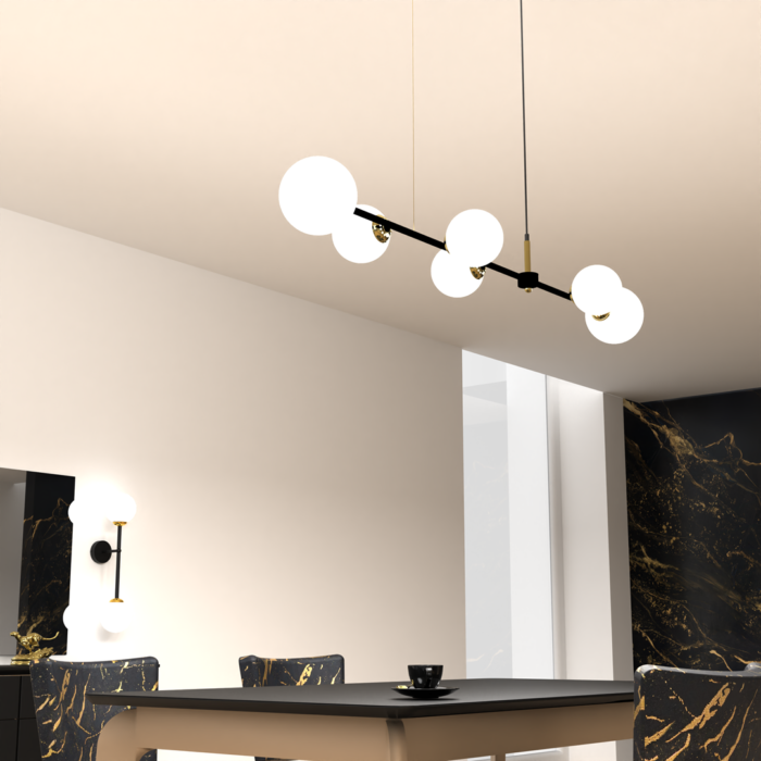 POP-Hängelampe - Moderner Klassiker Deckenlampe 6xE14 – Bild 3