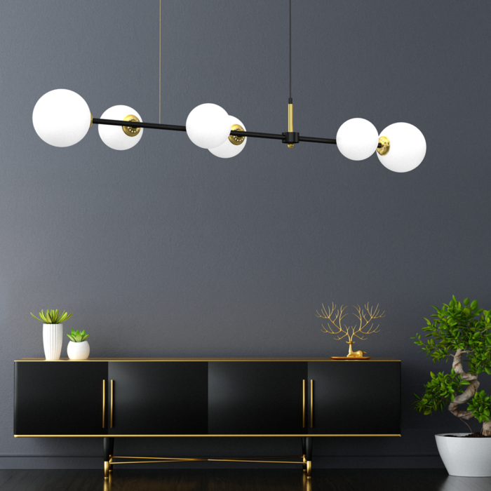 POP-Hängelampe - Moderner Klassiker Deckenlampe 6xE14 – Bild 4