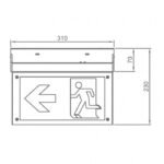 Fluchtwegleuchte mit Knickgehäuse MILAN /LED-2W/IP20/230V – Bild 5