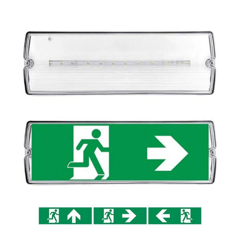 Notbeleuchtung, Wand Notleuchte Fluchtwegleuchte / FLATLINE 3 LED-3W/230V/IP65 – Bild 1