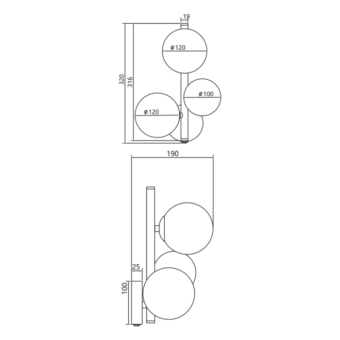 MILA LED-Wandleuchte 3xG9 – Bild 5