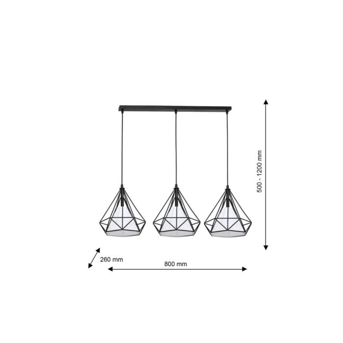 TRIANGOLO LED-Hängelampe 3xE27 – Bild 4