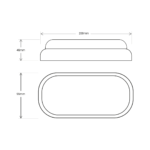 Ovalleuchte DAVO 8W 4000K IP64 Weiß – Bild 4