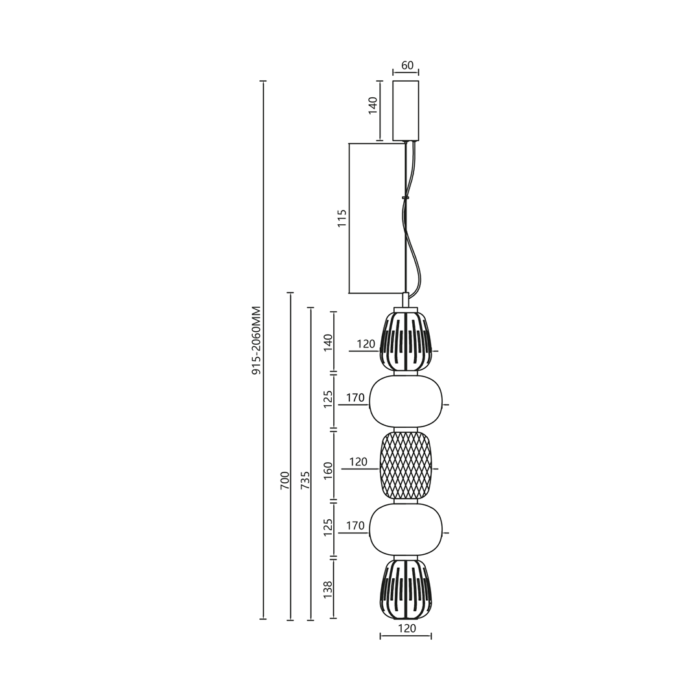 LED-Hängelampe-CARO SMOKED 40W – Bild 4