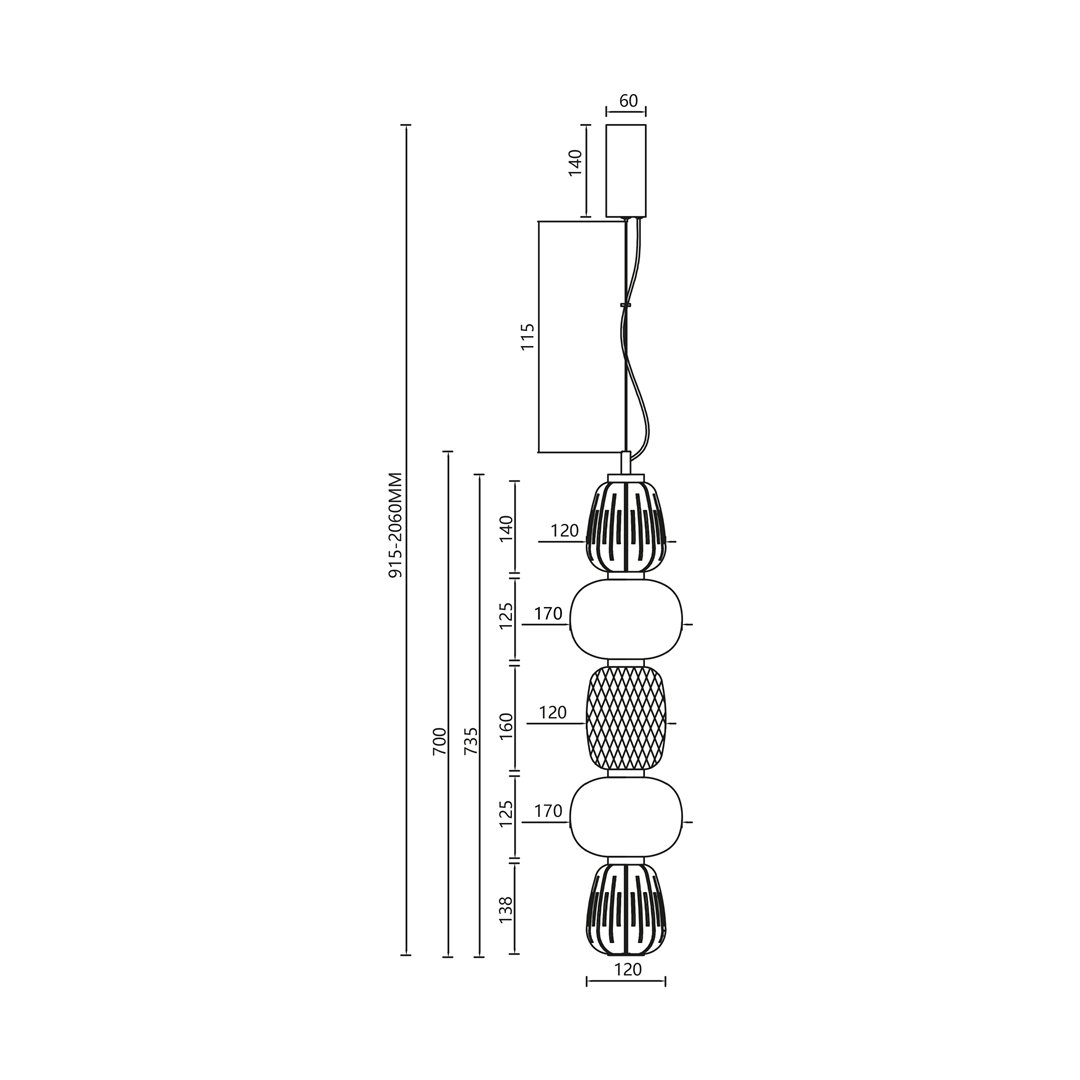 ml0362$e LED-Hängelampe-CARO SMOKED 40W – Bild 4