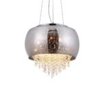STARLIGHT HÄNGELAMPE Ringes aus Glas mit darin hängenden Kristallen 3xE14 – Bild 7