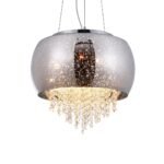 STARLIGHT HÄNGELAMPE Ringes aus Glas mit darin hängenden Kristallen 3xE14 – Bild 6