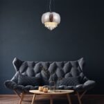 STARLIGHT HÄNGELAMPE Ringes aus Glas mit darin hängenden Kristallen 3xE14 – Bild 2