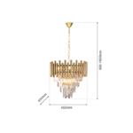 MADISON GOLD Kronleuchter/Kristall 9xE14 – Bild 7
