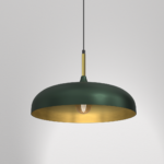 LINCOLN GRÜN/GOLD Hängelampe 1xE27 45cm – Bild 3