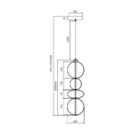 Loena Weiß LED-36W Design Hängelampe – Bild 4