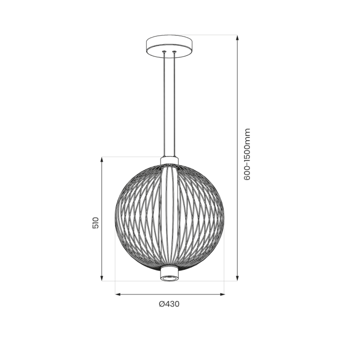 Stellaris 32W LED Pendelleuchte Durchm. 43 cm – Bild 4