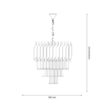 VINO KRISTAL Kronleuchter 5xE14 - LED – Bild 4