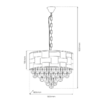 Lucezza Kronleuchter Kristall 9xE14 LED – Bild 4
