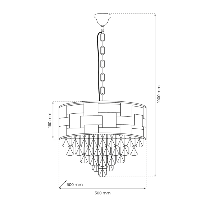 Lucezza Kronleuchter Kristall 9xE14 LED – Bild 4
