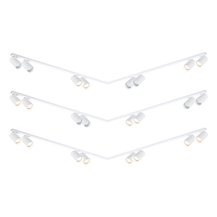 lamooo Spot Weiß 8xGU10 LED Leuchte – Bild 6