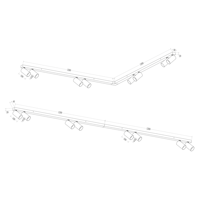 lamooo Spot Weiß 8xGU10 LED Leuchte – Bild 4