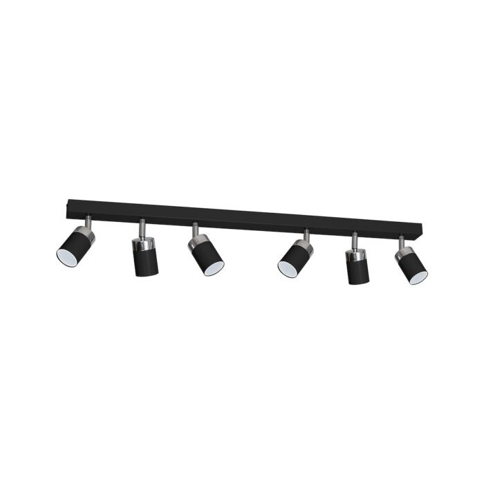 Laccezt SCHWARZ/CHROM 6xGU10 LED Deckenleuchte – Bild 1