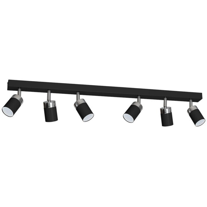 Laccezt SCHWARZ/CHROM 6xGU10 LED Deckenleuchte – Bild 8