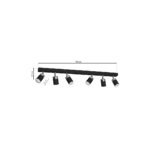 Laccezt SCHWARZ/CHROM 6xGU10 LED Deckenleuchte – Bild 4