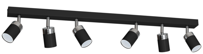 Laccezt SCHWARZ/CHROM 6xGU10 LED Deckenleuchte – Bild 7
