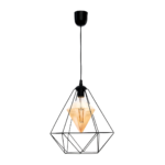 Unistus BLACK Hängelampe 1xE27 4W LED Glühbirne inklusive