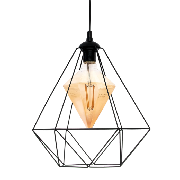 Unistus BLACK Hängelampe 1xE27 4W LED Glühbirne inklusive – Bild 5