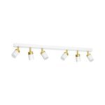 Laccezt WEISS/GOLD 6xGU10 LED Deckenleuchte