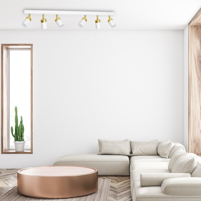 Laccezt WEISS/GOLD 6xGU10 LED Deckenleuchte – Bild 6