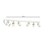 Laccezt WEISS/GOLD 6xGU10 LED Deckenleuchte – Bild 4