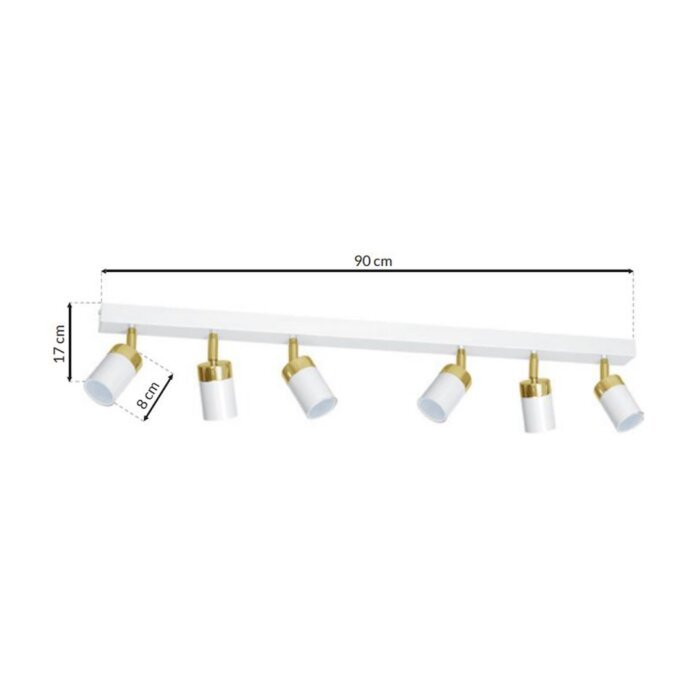 Laccezt WEISS/GOLD 6xGU10 LED Deckenleuchte – Bild 4