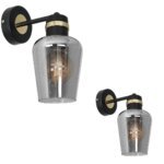 Wandleuchte Tamaroew SCHWARZ / GOLD 1xE27 LED – Bild 5