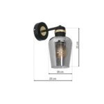 Wandleuchte Tamaroew SCHWARZ / GOLD 1xE27 LED – Bild 4