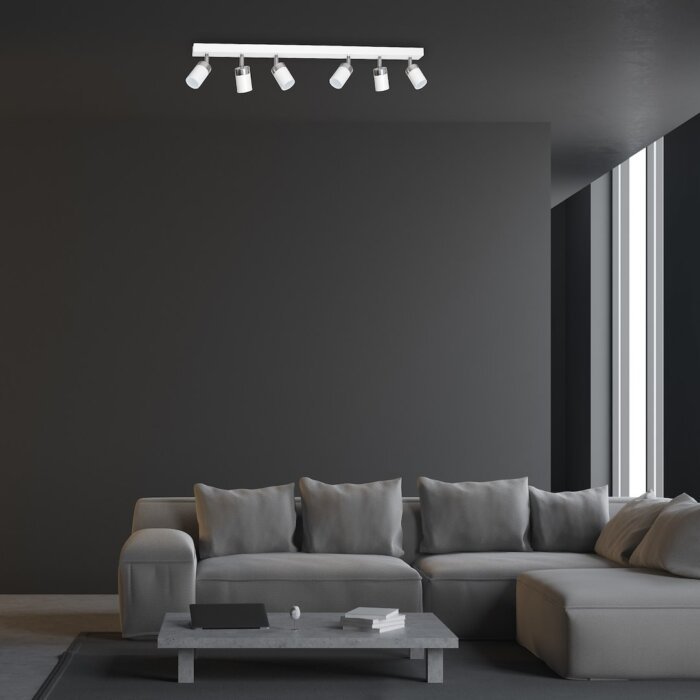 Laccezt WEISS/CHROM 6xGU10 LED Deckenleuchte – Bild 2