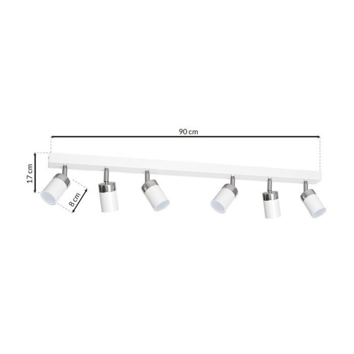 Laccezt WEISS/CHROM 6xGU10 LED Deckenleuchte – Bild 4