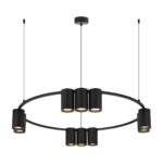 Hängelampe (Kreis) ceuloo BLACK 10xGU10 LED