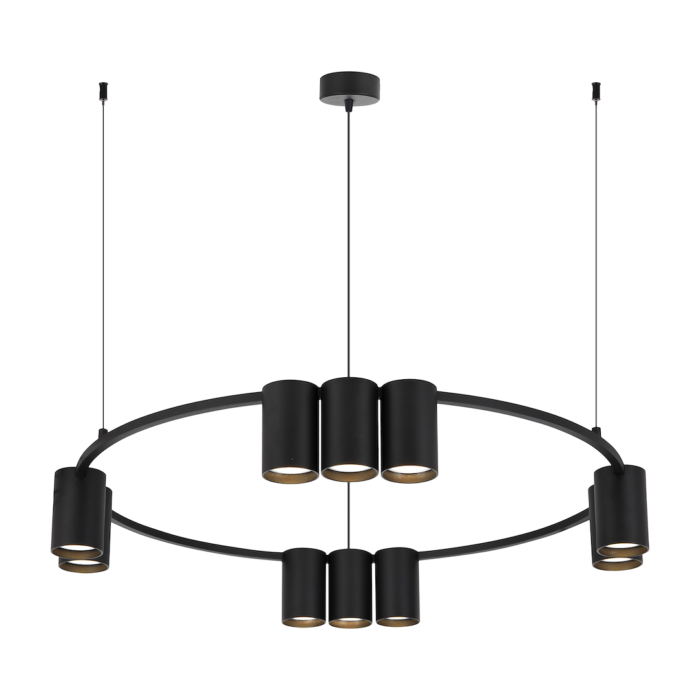 Hängelampe (Kreis) ceuloo BLACK 10xGU10 LED – Bild 1