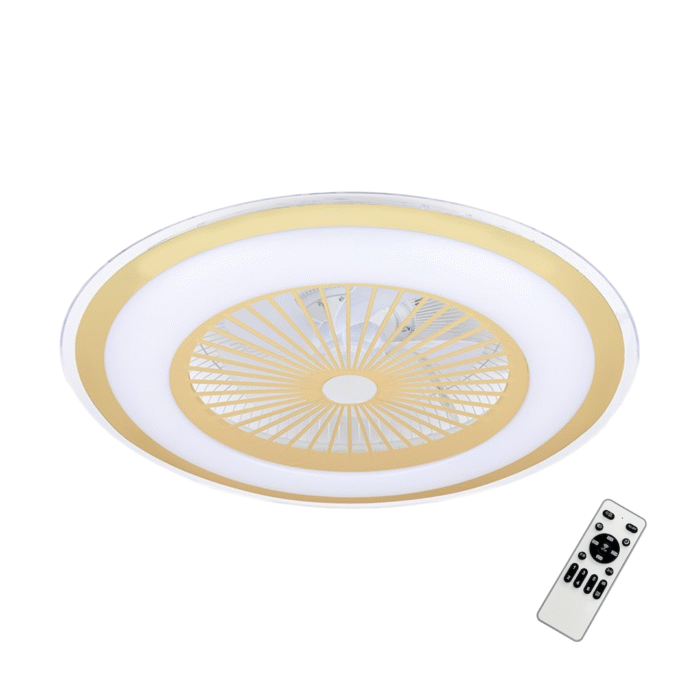 Ventilatorlampe GOLD 48W LED+ FERNBEDIENUNG – Bild 1