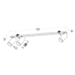 kalyeno Spot Unterputz Schwarz 3xGU10 LED – Bild 4