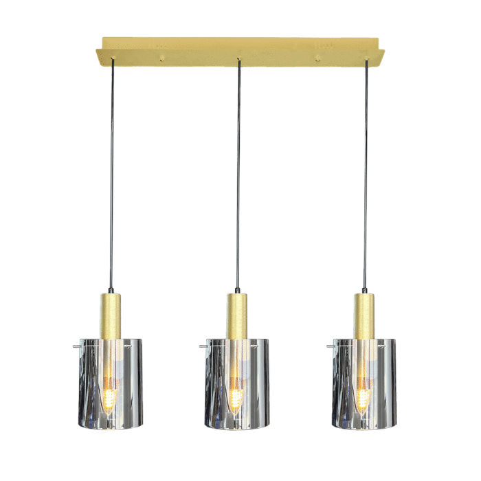Zonora Gold 3xE27 LED Pendelleuchte – Bild 1