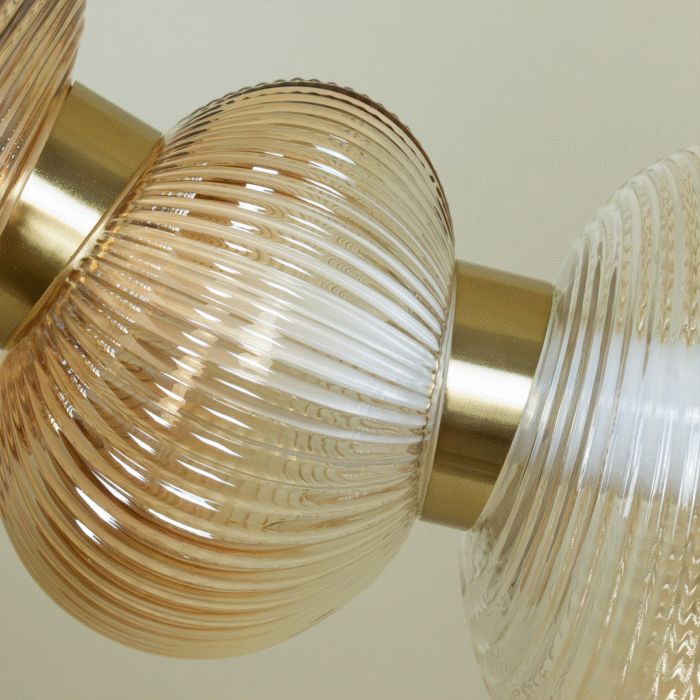 Hängeleuchte Olicia Gold Glas LED-36W – Bild 5