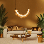 Hängeleuchte Olicia Gold Glas LED-36W – Bild 2