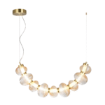 Hängeleuchte Olicia Gold Glas LED-36W